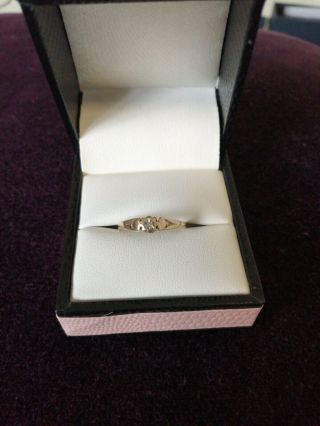 18ct Gold Ring Diamond Vintage Possibly Victorian Size J