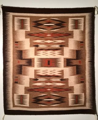 Vintage Navajo “storm Pattern” Tapestry/rug,  Handspun Wool,  Nr