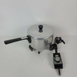 Vintage Presto Sp - 38 Aluminum 3 Quart Electric Cooker Cook Pot Kitchen Kettle