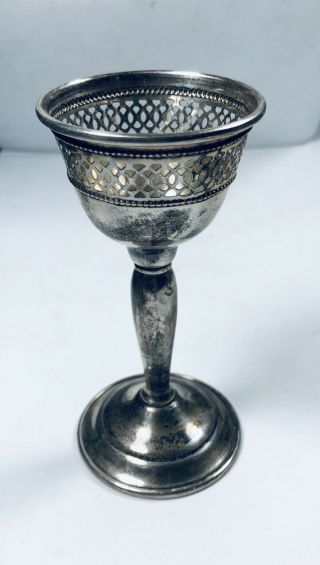 Vintage Sterling Silver Egg Cup Signed