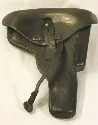 Vintage Ww2 Wwii German Leather Gun Holster