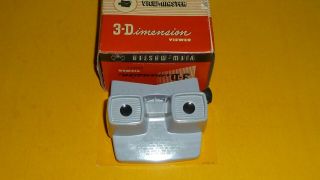 Rare Grey Gray Model E Viewmaster Stereoscopic Stereo Viewer.  Belgium No Damage