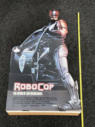 Vintage 1987 Robocop Movie Theatre Cardboard Stand Up Display