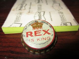 Uncrimped - Rex Is King - Canadian Cork Beer Bottle Cap - Canada Crown