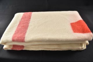 Vintage Pendleton Blanket,  Wool Kenwood Mills Wisconsin Badgers Logo White Red