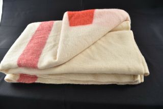 Vintage Pendleton Blanket,  Wool Kenwood Mills Wisconsin Badgers Logo White Red 3