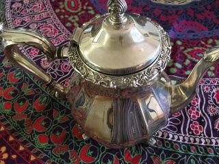 Vintge Oneida Tea Pitcher Webster Wilcox Countess Silver Plated Tea Coffee Pot