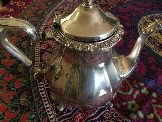 Vintge Oneida Tea Pitcher Webster Wilcox Countess Silver Plated tea coffee pot 2