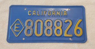 Vintage 1969 - 1982 California Highway Patrol Diamond E Exempt Plate