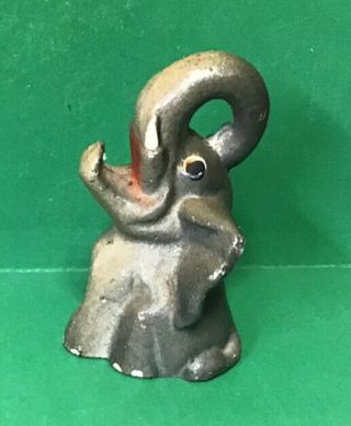 Vintage Laughing Elephant Hand Painted Cast Iron Figural Bottle Opener F - 49
