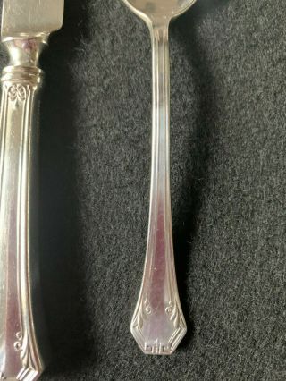 Reed & Barton POMPEIAN Silverplate 3 piece Child/Youth Set Fork,  Knife & Spoon 3
