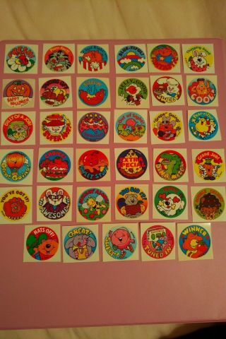 Vintage 80s 90s Stickers Scratch Sniff Trend 35 Different Scents Glossy