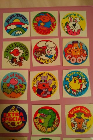Vintage 80s 90s stickers scratch sniff Trend 35 different scents glossy 3