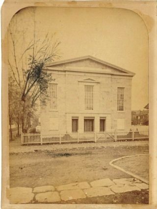 Antique C1860 West Chester Pa Early Albumen Photograph Methodist Church