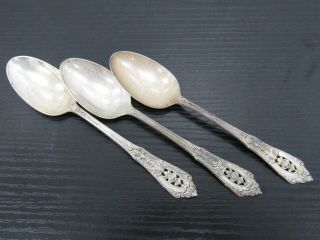 Wallace Rose Point Sterling Silver Flatware Set Of 3 Teaspoons 6 " (2/3)
