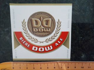 1 Beer Label - Biére Dow Ale - La Brasserie Dow - Montreal Quebec Canada
