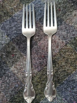 2 Easterling American Classic Sterling Silver Dinner Forks 6 1/5 " No Monos