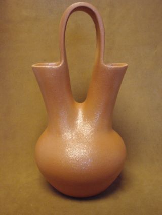 Native American Jemez Pueblo Pottery Clay Wedding Vase By Marcella Yepa
