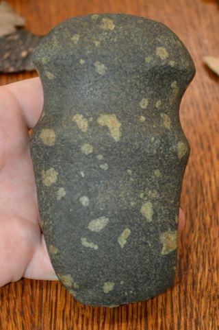 Outstanding Porphyry Archaic Full Grooved Axe Branch Co,  Michigan 5.  25 X 2.  75
