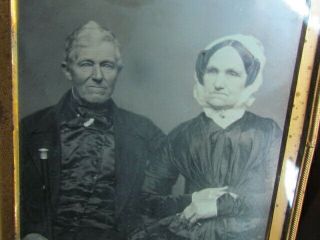 Older Victorian Couple 1/2 Plate Daguerreotype Photo By George M.  Sillsbee