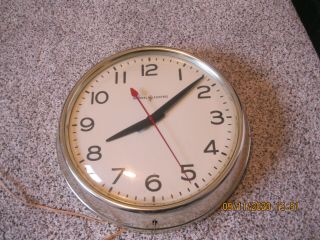 Vintage General Electric Model 2912b 14 " Round Office School Wall Clock