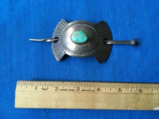 Vintage Navajo Sterling Silver Hand Tooled Barrette Hair Clip In