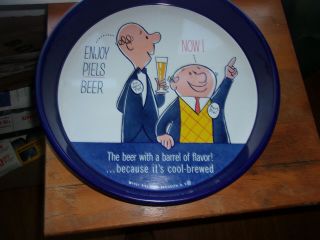 Vintage 1957 - Piels Light Beer - Bert And Harry Piel - Beer Serving Tray 13 "
