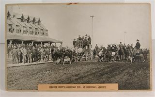 1894 Buffalo Bills Wild West Cabinet Card Photo Cody At His Sheridan Inn Wyoming