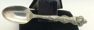 Water Lily Sterling Silver Souvenr Spoon 6” 26.  9g Leo July Zodiac Sign Antique