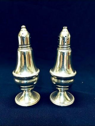 Vintage Duchin Creation Sterling Silver Weighted Salt & Pepper Shakers C.  1950 