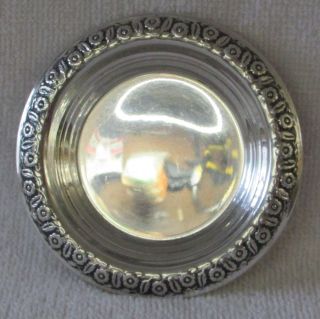 Springtime International Sterling Silver Round Dish Bowl Pin Tray Coaster