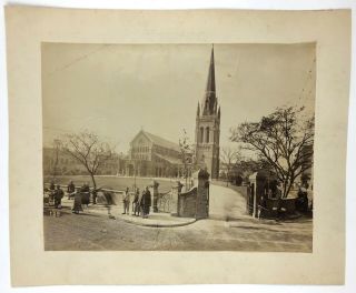 Very Rare Photograph Western Church Trinity Cathedral China,  Shanghai 1860s/70s