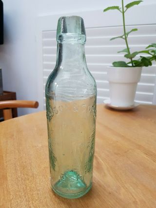 Ellison&corker Frodsham Cheshire Vintage Green Glass Bottle