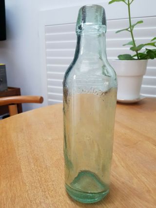 ellison&corker frodsham cheshire Vintage green glass bottle 3