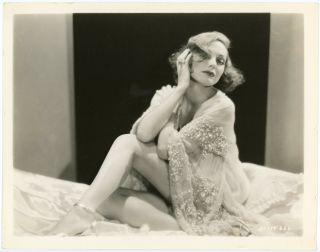 Sensual Pre - Code Glamour Girl Adrienne Ames In Negligee 