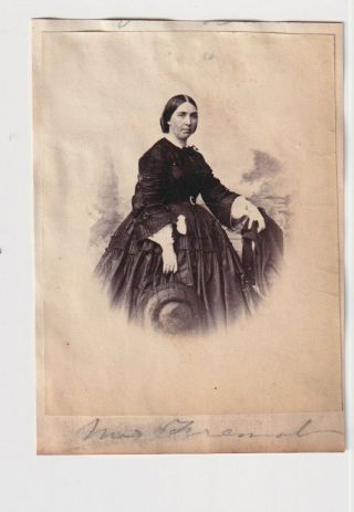 Jessie Benton Fremont Wife Of John C.  1860s Mathew Brady Civil War Cdv Photo