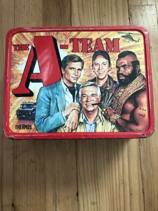 Vintage 1983 THE A - TEAM Metal Lunch Box 2