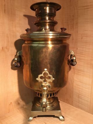 Russian Samovar By Tyapkin Factory Tula Extra Rare Copper Brass Tea Pot