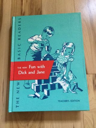 1956 Fun With Dick And Jane Teacher Edition Reader School Book Vtg