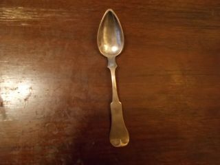 1 Antique Coin Silver Tea Spoons Fiddle Back Jaccard & Co St.  Louis No Mono