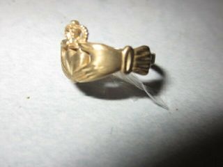 Vintage Womans 10K Gold Claddagh Ring Size 6 3