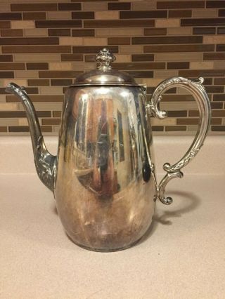 W.  M.  Rogers Vintage Antique Sterling Silver Plate Tea Kettle Tea Pot Coffee Pot