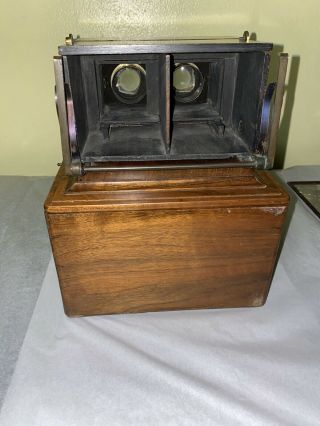 Smith,  Beck & Beck Achromatic Stereoscope with walnut storing box,  1859 5
