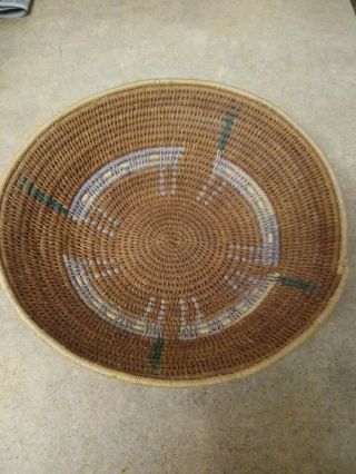 Southern California Mission Cahuilla C1900 Indian Basketry Bowl 8 " 3/4