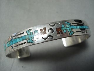 One Of Oldest Vintage Navajo Thomas Singer Turquoise Sterling Silver Bracelet