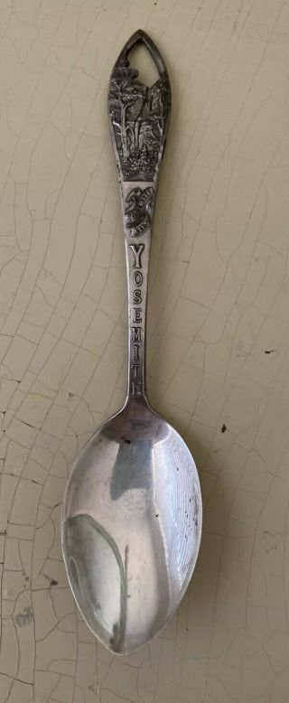 Antique Vintage Yosemite Park California Souvenir Spoon Sterling Silver 17.  4g