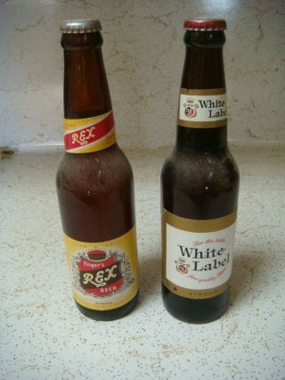 Vintage Fitger’s Rex & White Label Bottles Of Beer