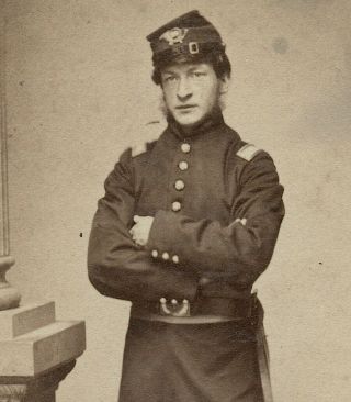 1860s Civil War Cdv 29th Mass Lt Wia Fredricksburg Dagtypist Luther Holman Hale