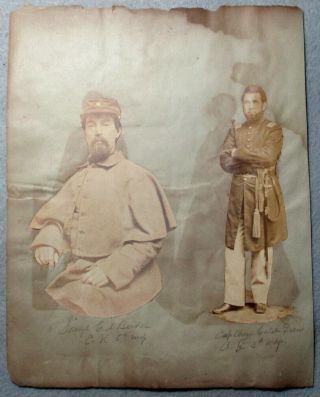 2 Civil War Relic 5th Massachusetts Infantry Soldiers Family Album Ided Photos