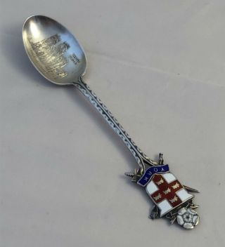 Vintage Sterling Silver & Enamel York Minster Souvenir Spoon